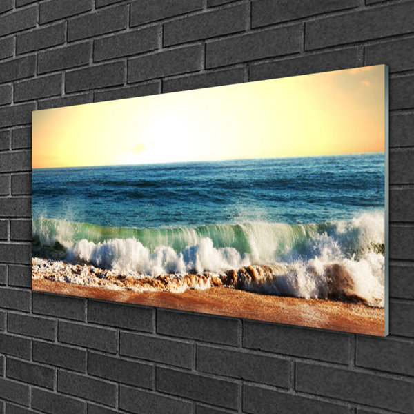 Haus Am Meer Glasbild Ocean Beach Landschaft Wayfair De